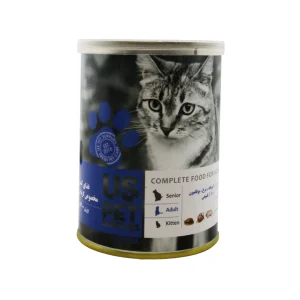 کنسرو غذای گربه یو اس پت با طعم مرغ و گوشت گوساله و بوقلمون UsPet Canned Food With Chicken & Veal & Turkey وزن 400 گرم