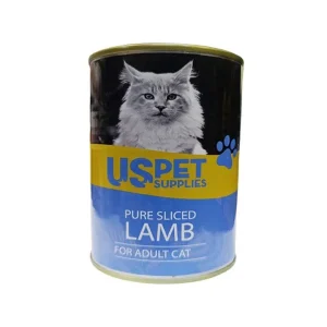 کنسرو نچرال غذای گربه یو اس پت با طعم بره 400 گرم