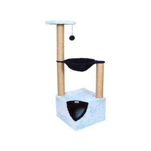 سکرچر گربه مدل انبه کدیپک با لانه بزرگ و ننو فوقانی cat scratcher anbe model with condo hammock and sisal posts