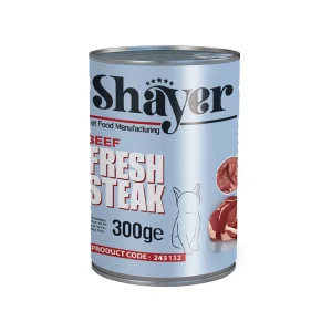 کنسرو غذای گربه استیک شایر با طعم گوشت – 300 گرم