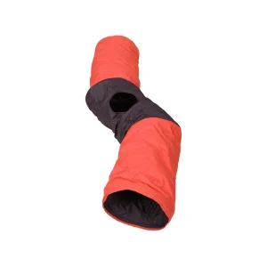 تونل گربه پارچه‌ای مدل زیگ‌زاگ با حفره وسط و لایه صدا‌دار cat fabric tunnel zigzag model with crinkle layer