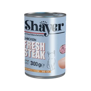 کنسرو غذای گربه استیک شایر با طعم مرغ – 300 گرم