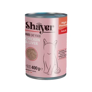 کنسرو غذای گربه شایر با طعم مرغ و جگر – 400 گرم