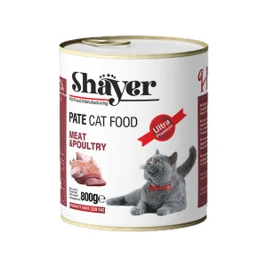 کنسرو غذای گربه شایر با طعم گوشت گاو و پرندگان – 800 گرم