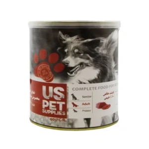 کنسرو سگ یو اس پت با طعم گوشت خالص گاو 800 گرم UsPet Pure Beef Dog Food 800g
