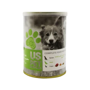 کنسرو سگ یو اس پت با طعم گوشت بره، سیرابی و کدو حلوایی ۴۰۰ گرم UsPet Lamb Trip & Pumpkin Dog Food 400g