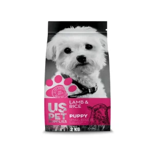 غذای خشک توله سگ یو اس پت بره و برنج ۲ کیلوگرم US Pet Puppy Dry Food Small Breed Lamb and Rice 2kg