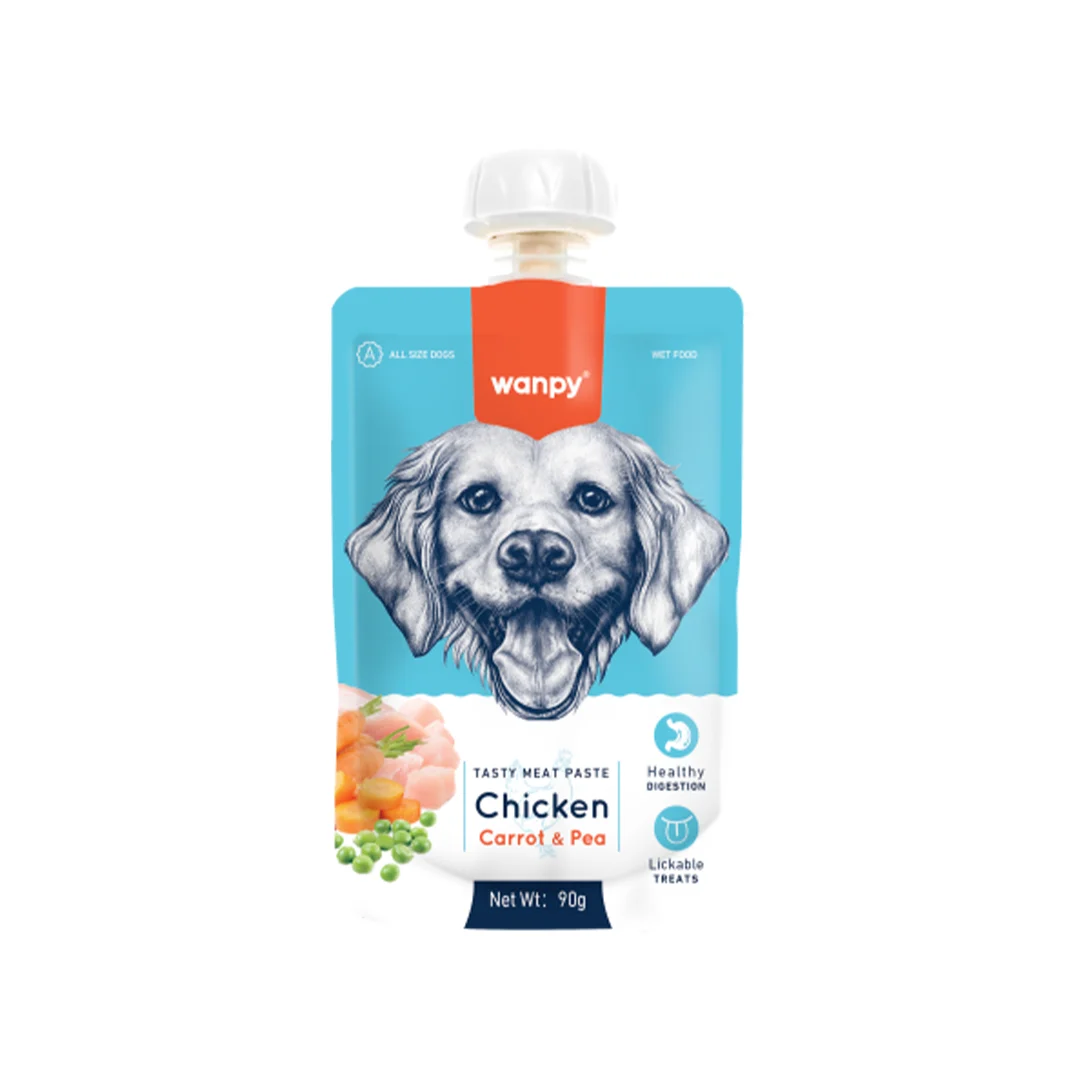 پودینگ سگ ونپی طعم مرغ و هویج ۹۰ گرم Wanpy Dog Pudding Chicken & Carrot 90g