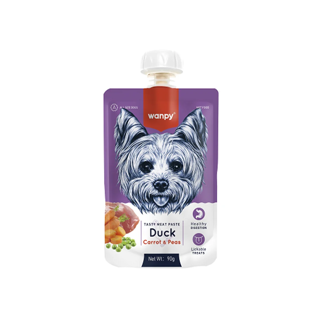 پودینگ سگ ونپی طعم گوشت اردک و هویج ۹۰ گرم Wanpy Dog Pudding Duck & Carrot 90g