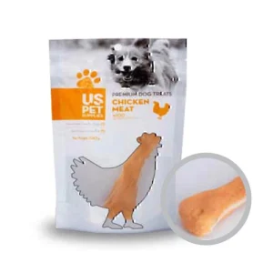تشویقی سگ استخوان پرسشده با گوشت مرغ یو اس پت بسته ۱ عددی US Pet Chicken Meat Pressed Bone Dog Treat 1 pc 100g