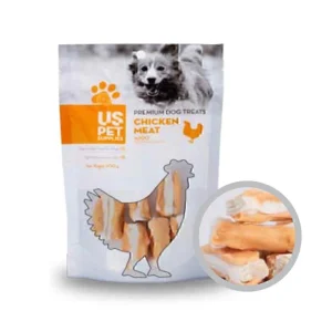 تشویقی سگ استخوان پرسشده با گوشت مرغ یو اس پت ۱۰۰ گرمUS Pet Chicken Meat Pressed Bone Dog Treat 100g