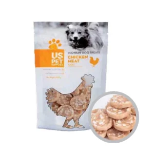تشویقی سگ روهاید و مرغ ورقهای یو اس پت ۱۰۰ گرمUS Pet Chicken Meat Rawhide Sheet Dog Treat 100g