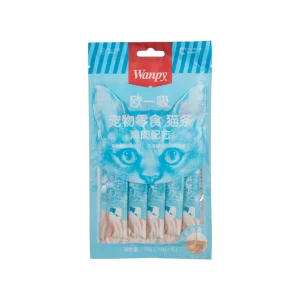 بستنی گربه ونپی با طعم مرغ Wanpy Creamy Cat Treat Chicken 5pcs تشویقی لیسیدنی گربه ونپی طعم مرغ