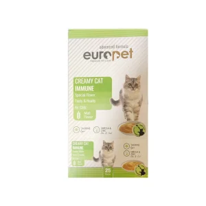 بستنی گربه یوروپت با طعم مالت Europet Creamy Cat Treat With Malt Flavor 15g تشویقی خامهای گربه یوروپت طعم مالت
