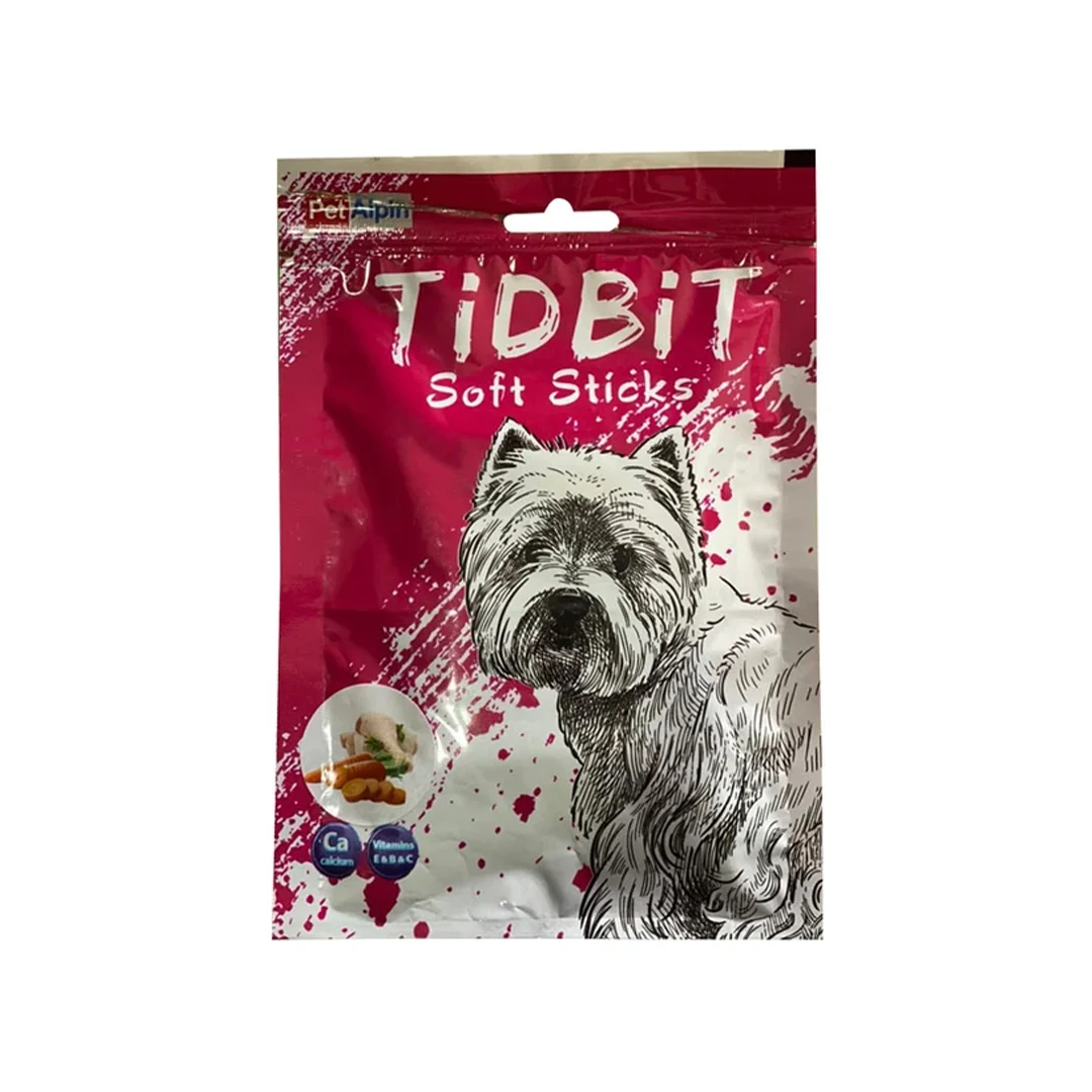 غذای تشویقی سگ تیدبیت مدل مرغ و هویج ۶۵ گرم TIDBIT Dog Treat Chicken and Carrot Flavor 65g