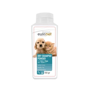 شامپو خشک سگ و گربه یوروپت ۱۵۰ گرم Europet dry shampoo powder for dogs and cats 150g