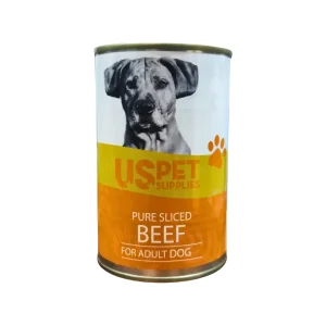 کنسرو سگ بالغ طعم گوشت برند us pet یو اس پت 400 گرمی