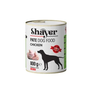 کنسرو سگ شایر با طعم مرغ غذای مرطوب سگ شایر ۸۰۰ گرمی Shayer Canned Dog Food With Chicken 800g