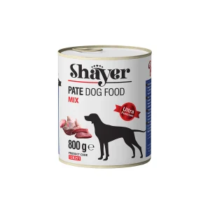 کنسرو سگ شایر پته میکس گوشت غذای مرطوب سگ شایر ۸۰۰ گرمی Shayer Canned Dog Food Mixed Meat 800g