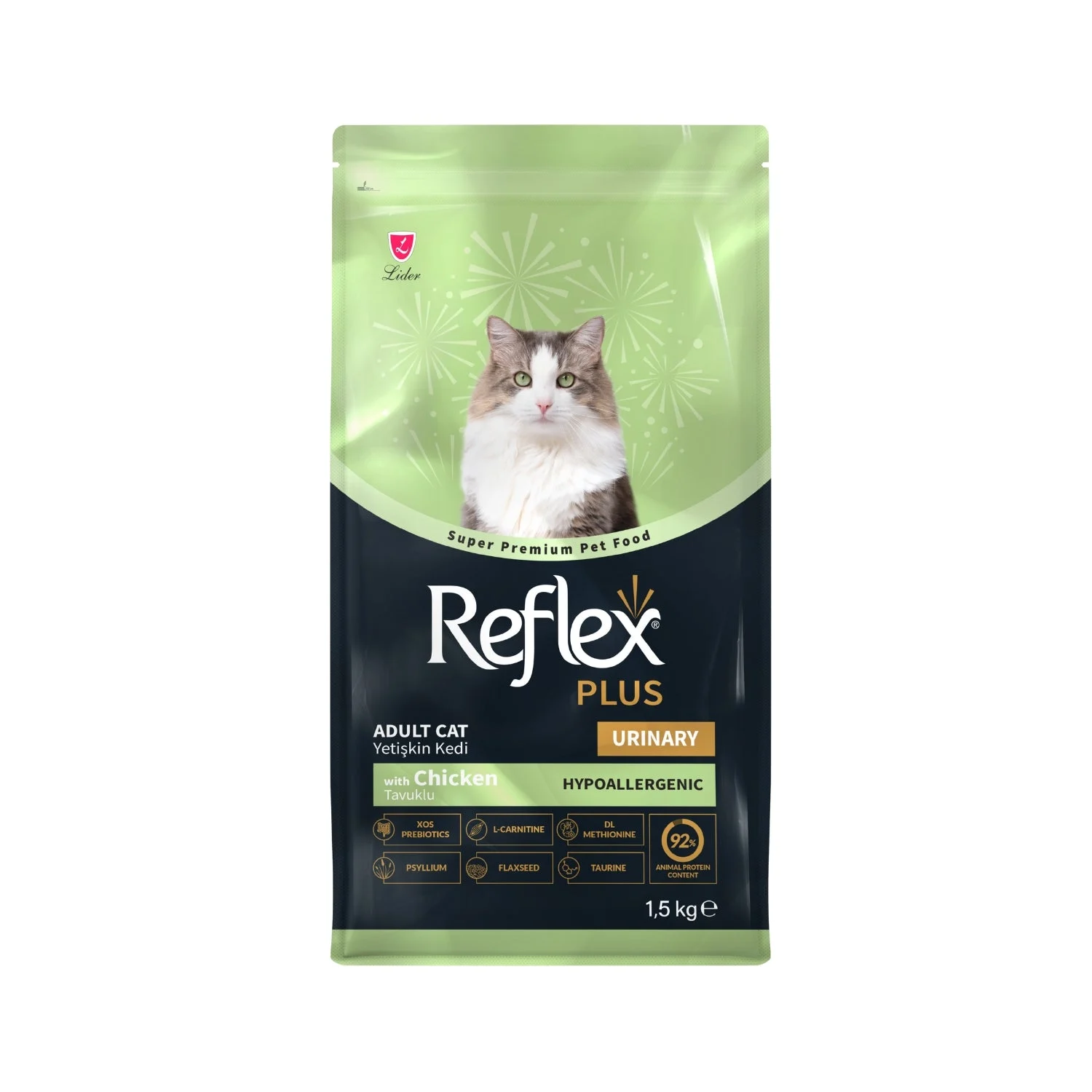 عکس غذای خشک گربه رفلکس پلاس مدل Urinary with Chicken مخصوص گربههای دارای مشکلات ادراری و کلیوی وزن ۱.۵ کیلوگرم