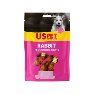 عکس تشویقی سگ یو اس پت با گوشت خرگوش US Pet Rabbit Dumbbell – PetYar