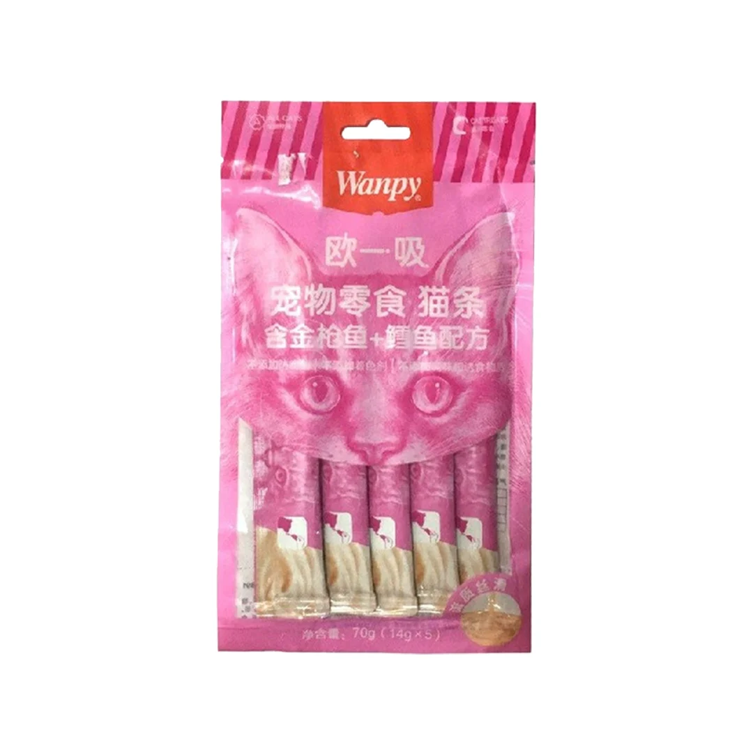 عکس بستنی گربه ونپی با طعم ماهی تن و ماهی کاد – Wanpy Cat Creamy Treat Tuna & Codfish