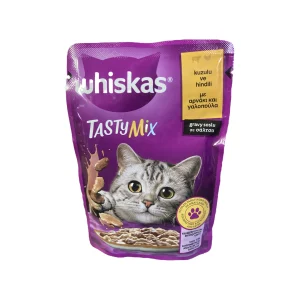عکس پوچ گربه ویسکاس TastyMix طعم بره و بوقلمون در سس – وزن 85 گرم – PetYar