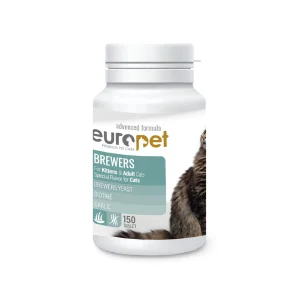 عکس قرص تقویت پوست و مو گربه یوروپت Europet Cat Brewers Tablet – بسته 150 عددی