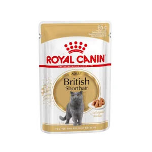 عکس پوچ گربه مو کوتاه بریتیش رویال کنین Royal Canin British Shorthair – وزن 85 گرم – PetYar