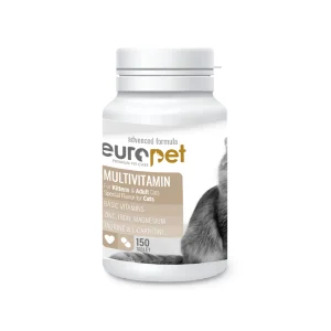 عکس قرص مولتی ویتامین گربه یوروپت Europet Cat Multivitamin Tablet – بسته 150 عددی