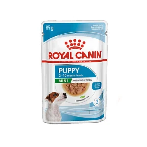 عکس پوچ توله سگ رویال کنین Mini Puppy وزن ۸۵ گرم – PetYar