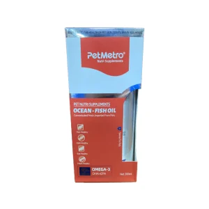 عکس روغن ماهی سگ و گربه پت‌مترو Ocean Fish Oil – حجم 200 میلی‌لیتر – PetYar