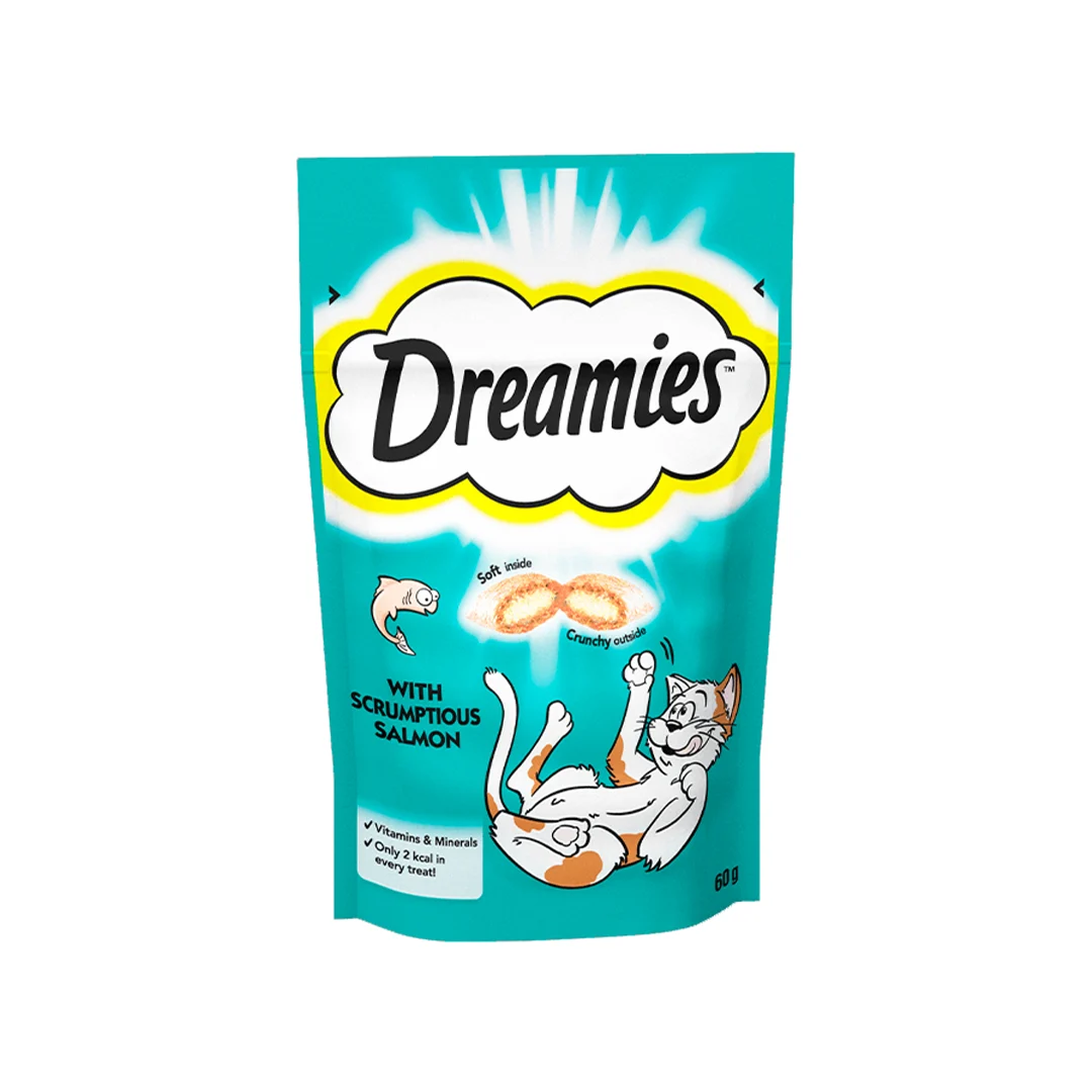 عکس تشویقی گربه دریمیز طعم ماهی سالمون Dreamies Salmon – پتیار
