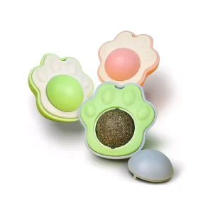 عکس آب‌نبات کت نیپ گربه طرح پنجه قابل اتصال به دیوار – وزن 30 گرم