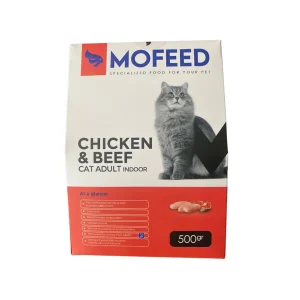 غذای خشک گربه مفید مدل Indoor طعم مرغ و گوساله مخصوص گربه بالغ خانگی وزن ۵۰۰ گرم