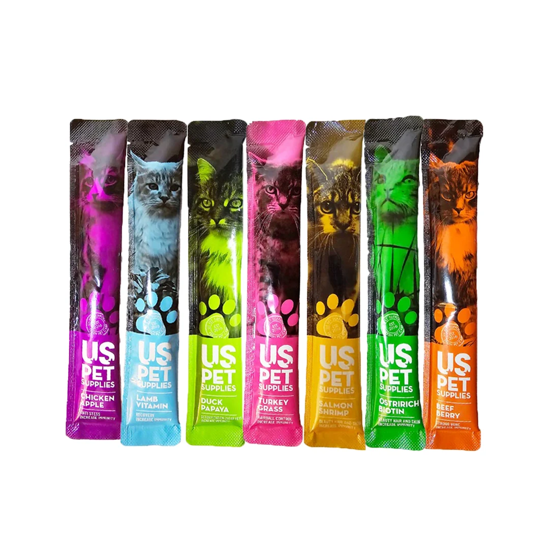 بستنی گربه یو اس پت طعم مرغ و سیب بستنی گربه یو اس پت طعم سالمون و میگو بستنی گربه یو اس پت طعم اردک و پاپایا بستنی گربه یو اس پت طعم بوقلمون و کت نیپ بستنی گربه یو اس پت طعم گوساله و کرنبری بستنی گربه یو اس پت طعم بره و ویتامین بستنی گربه یو اس پت طعم شترمرغ و بیوتین