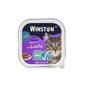 عکس ووم گربه وینستون طعم ماهی قزل‌آلا – وزن 100 گرم – PetYar