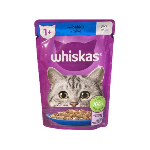 عکس پوچ گربه ویسکاس طعم ماهی تن مدل ژلهای – وزن 85 گرم – PetYar