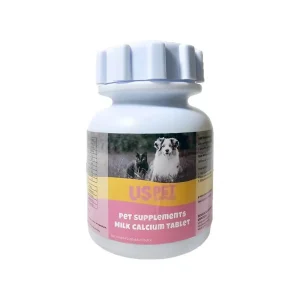 عکس قرص کلسیم سگ و گربه US Pet Milk Calcium Tablet 200 عددی – PetYar