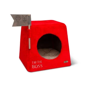 عکس جای خواب سگ و گربه نینا پت مدل سه‌کاره باس – ۵۲×۵۲×۵۲ سانتی‌متر