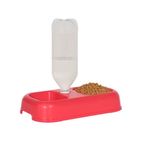 عکس ظرف غذای دوقلو مخزن دار سگ و گربه برند هپی‌پت مدل شیلا