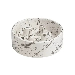 عکس ظرف غذای آرام‌خور سرامیکی سگ و گربه قطر ۱۳ سانتی‌متر