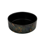 عکس ظرف آب و غذای سرامیکی سگ و گربه قطر ۱۵ سانتی‌متر