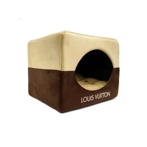 عکس جای خواب سگ و گربه مدل کلبه طرح لویی – ۵۰×۵۰×۵۰ سانتی‌متر