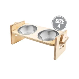 عکس ظرف غذای کامپلای وود نیناپت سایز ۴ مدل پلیت دوکاسه