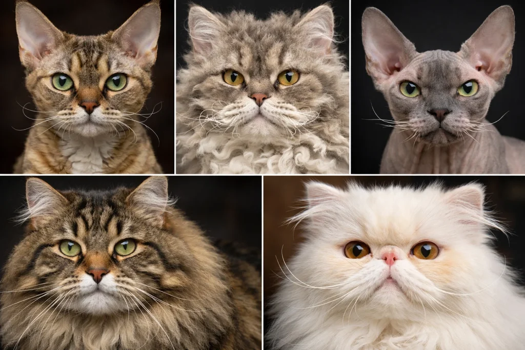 سبیل گربه در نژادهای مختلف