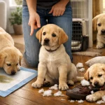 مشکلات آموزش توله سگ در خانه جویدن وسایل توسط توله سگ