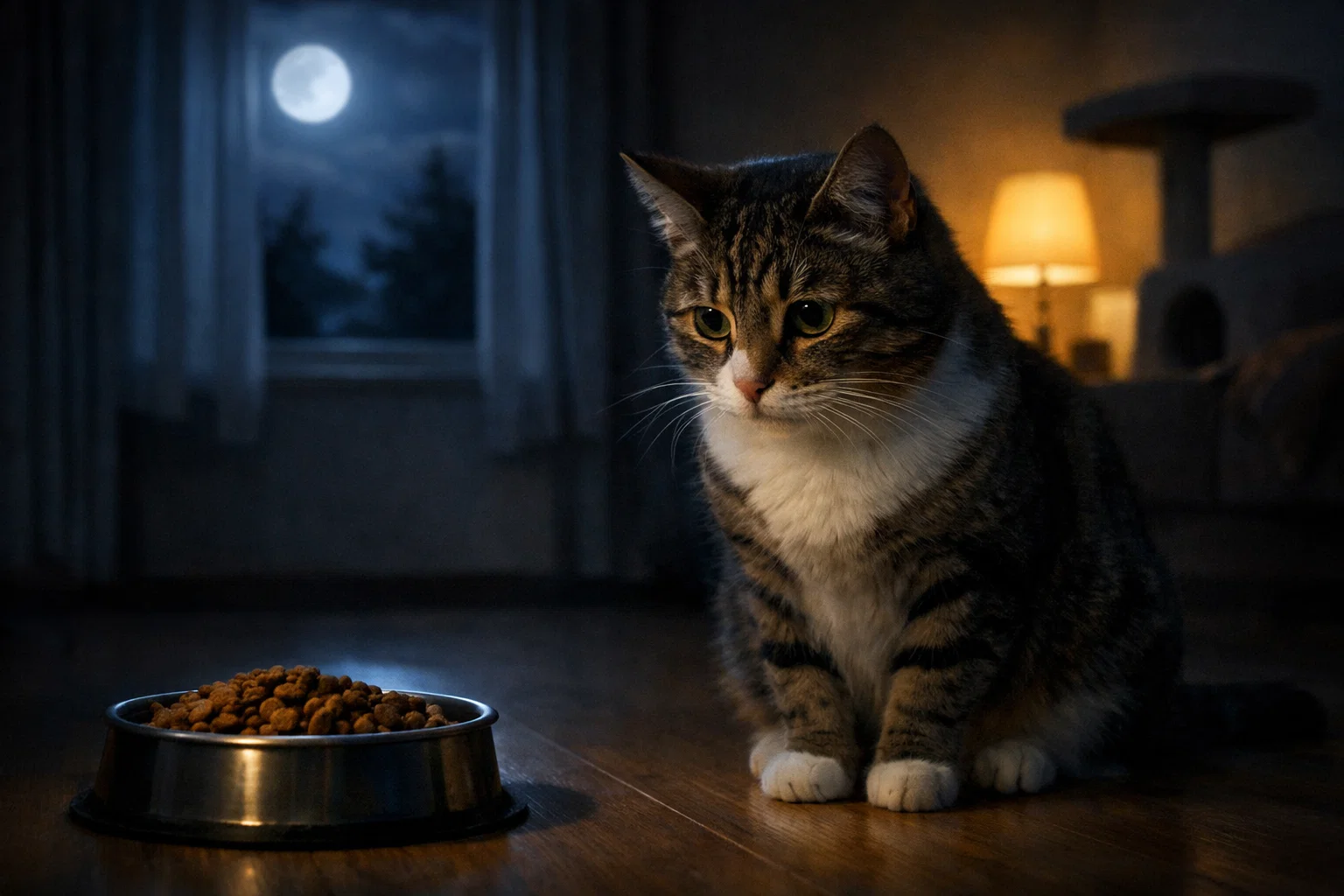 گربه شب‌ها غذا نمی‌خوره و بی‌اشتهاست