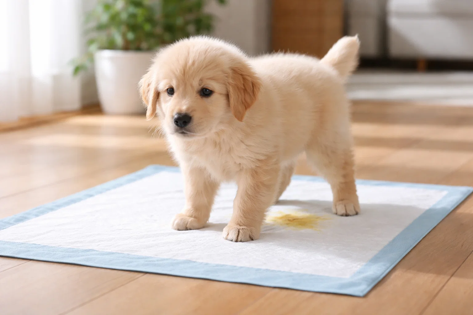 آموزش جای دستشویی توله سگ در خانه با مشخص بودن محل جیش و پی‌پی