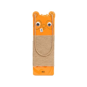 عکس اسکرچر دیواری گربه مدل دوطرفه رنگ نارنجی